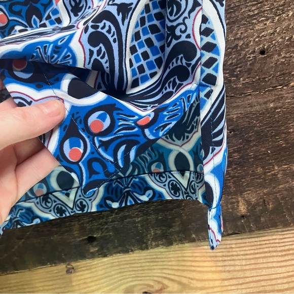 Ann Taylor Loft Blue Printed Long Tunic Women’s Dress Size XS Shift Dress - Picture 6 of 15